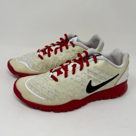 Nike Free TR Fit Training Shoes Womens 10 White Red K.3.3 Comfy Sporty Flexible - Picture 3 of 13